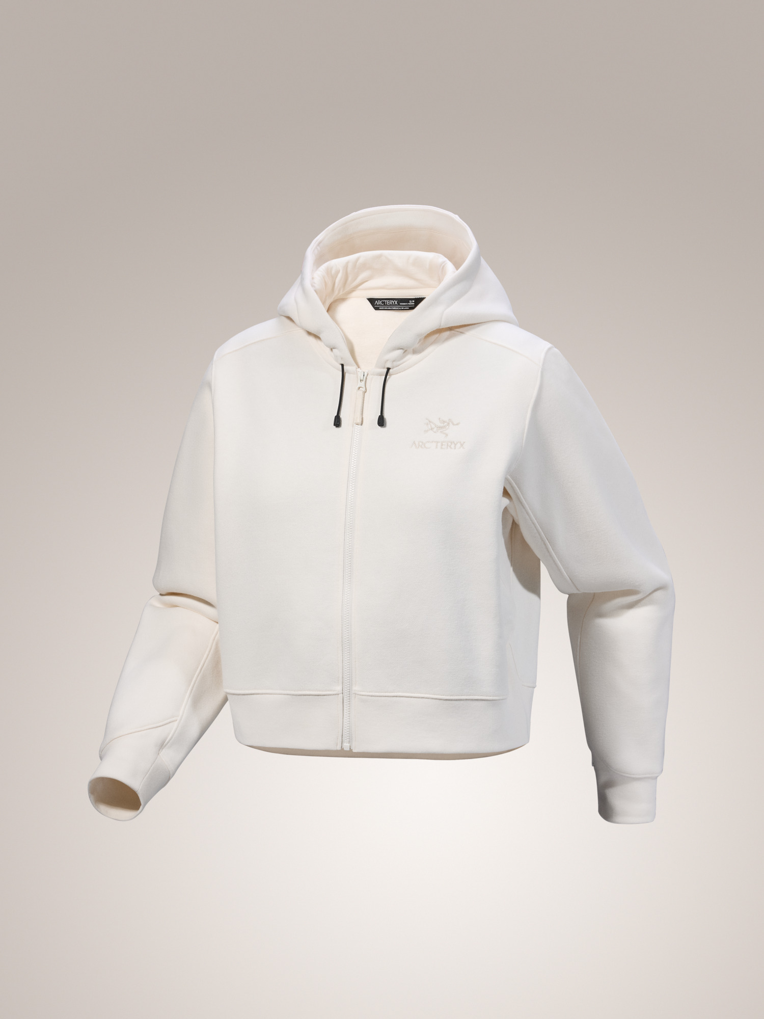 Emblem Fleece Full Zip Crop Hoody Women's | Arc'teryx United States