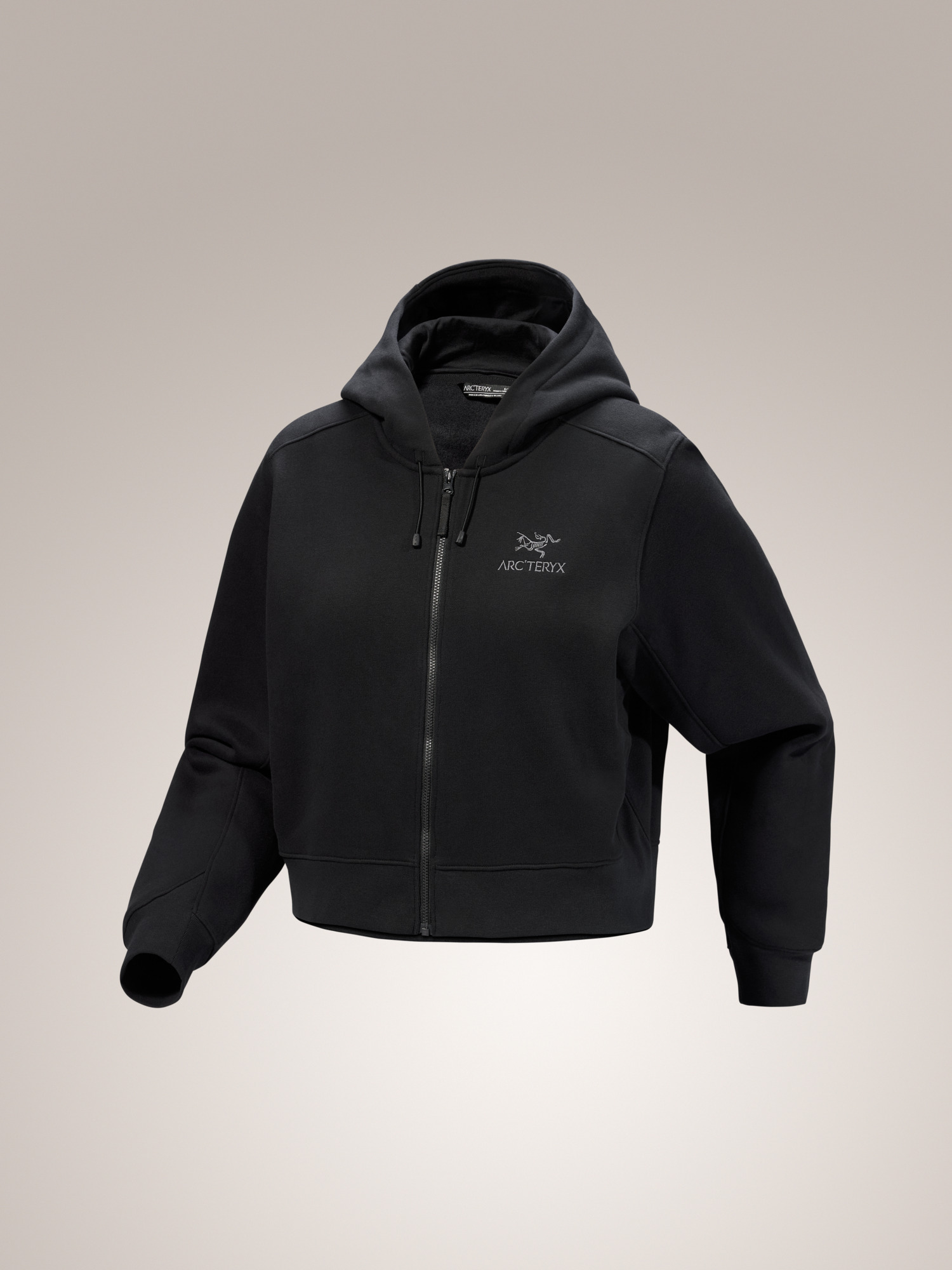 Emblem Fleece Full Zip Crop Hoody Women's | Arc'teryx United States
