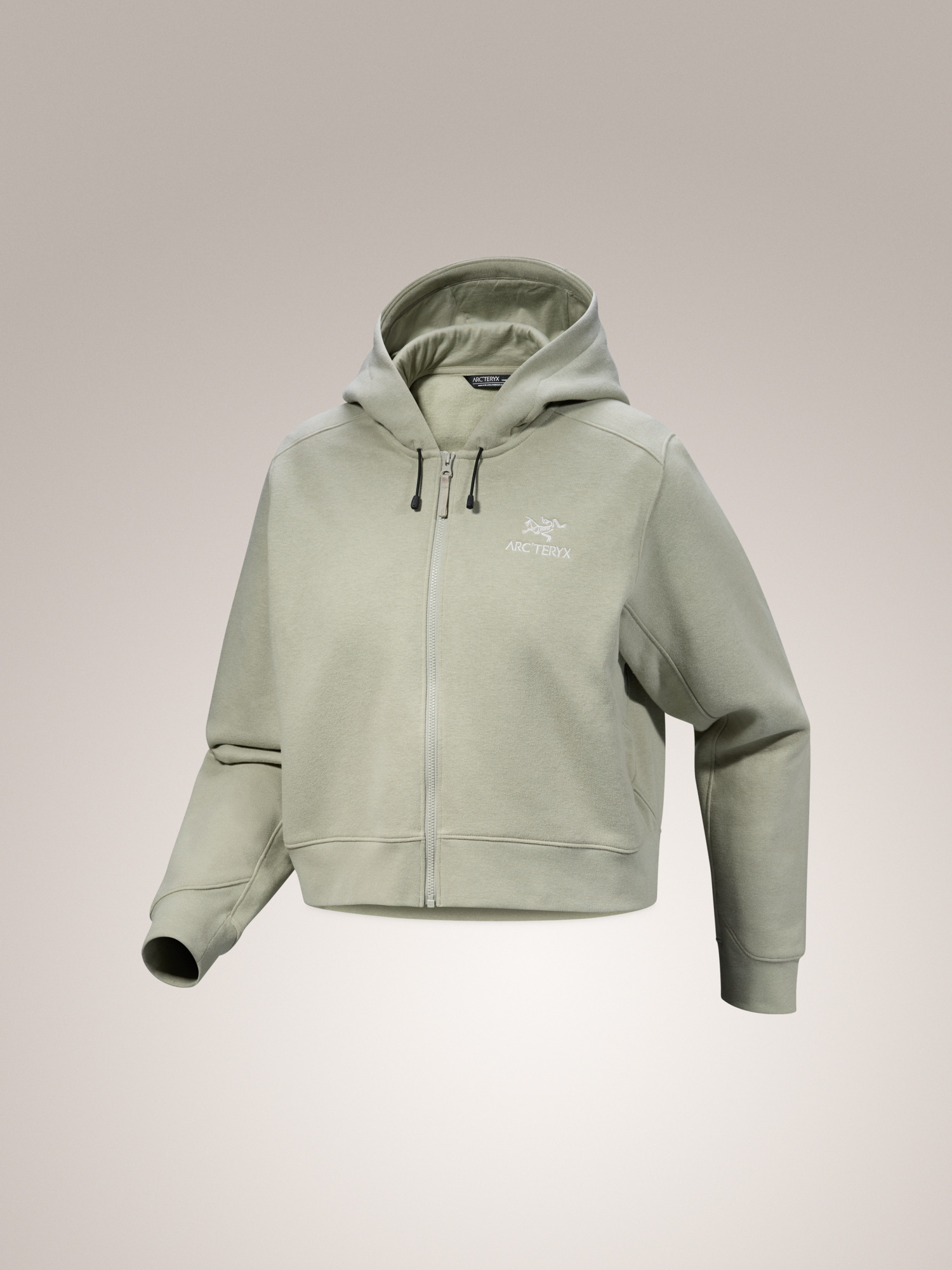 Emblem Fleece Full Zip Crop Hoody Women's | Arc'teryx United States