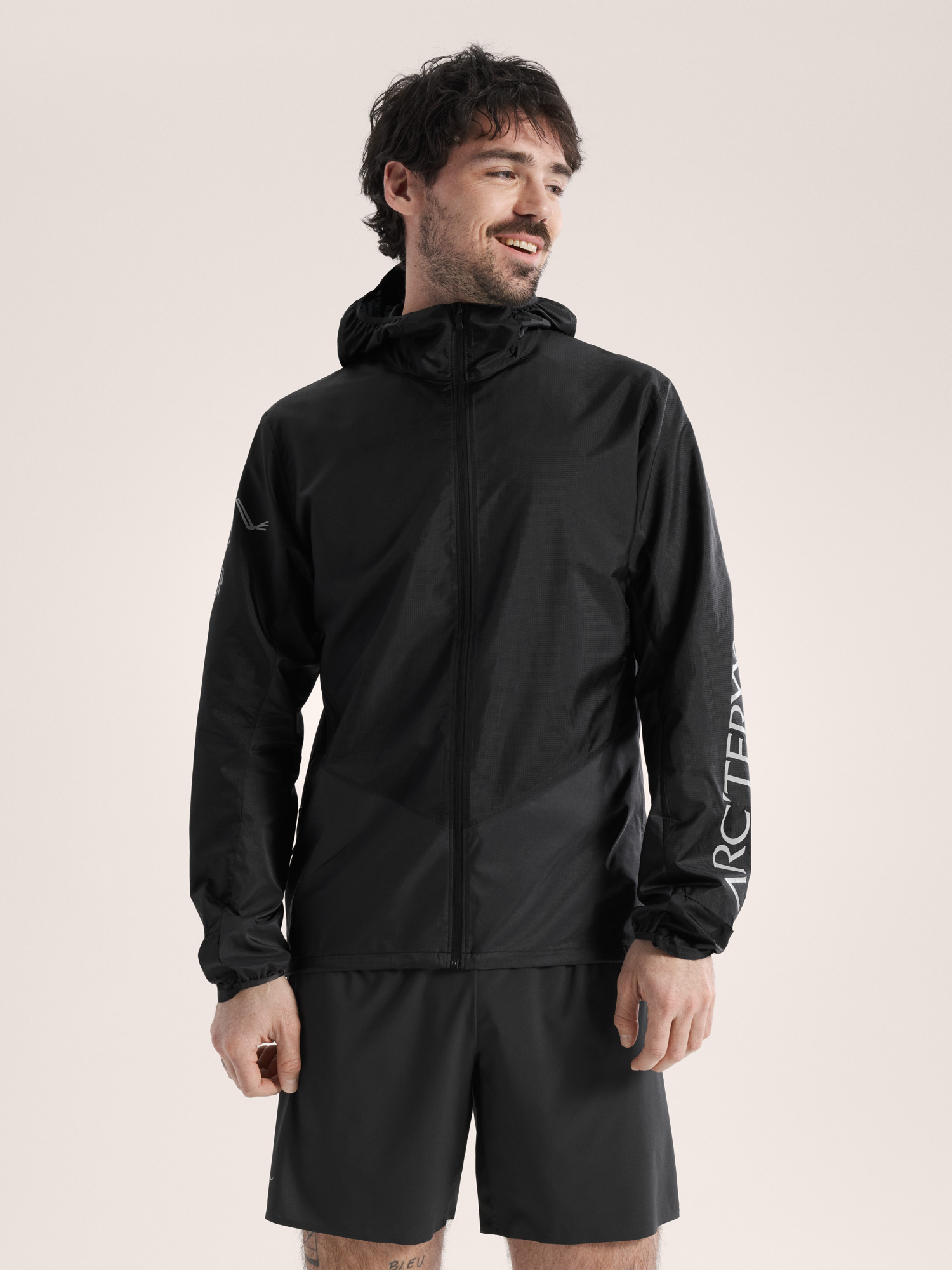 Hoody cortaviento Norvan Hombre Black/Graphite