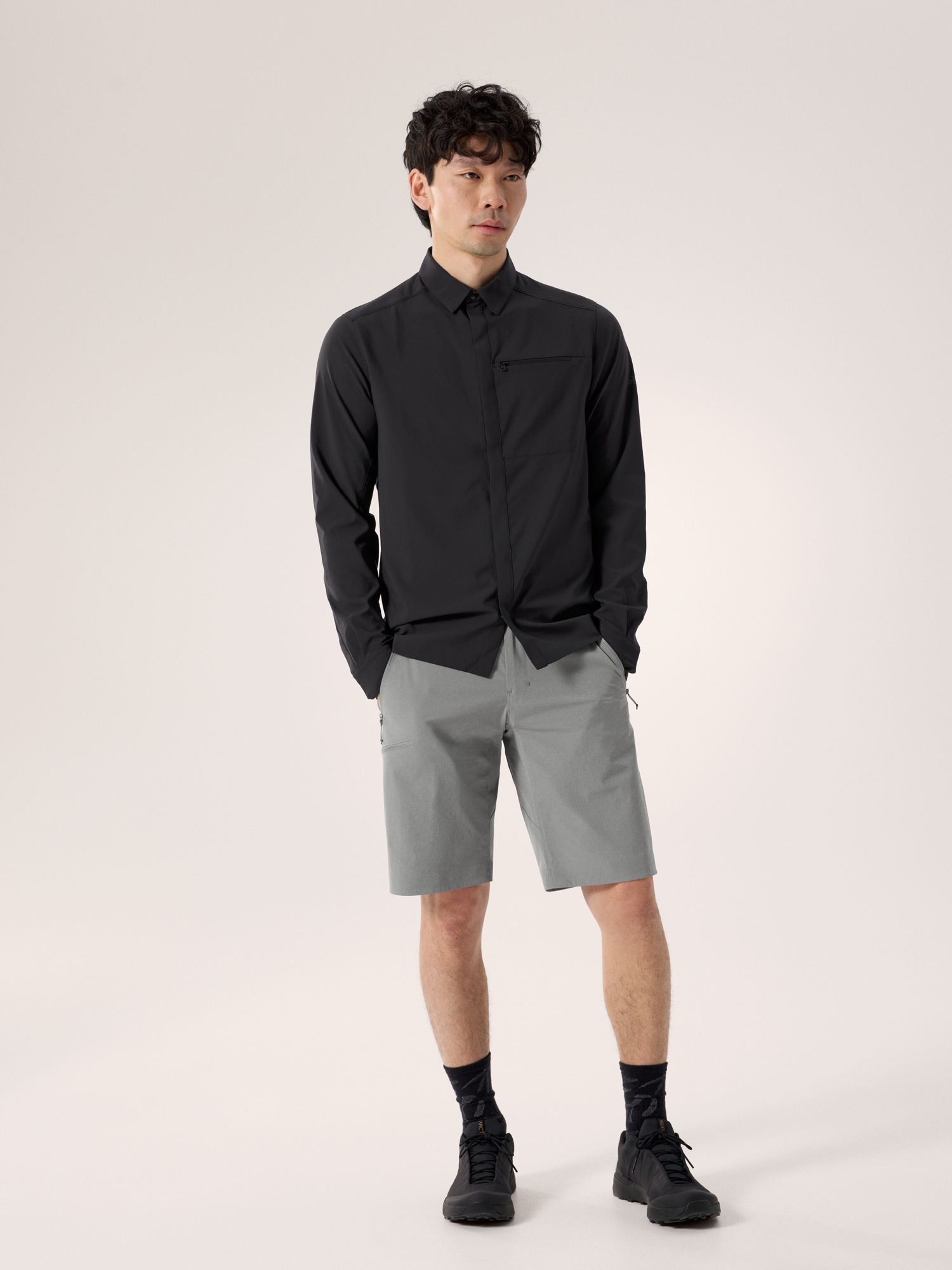 Мужская рубашка Arc'teryx Skyline Shirt LS, цвет: Чёрный — фото 3