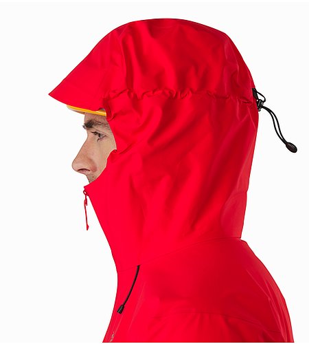 beta lt夹克红色头盔兼容帽兜侧面